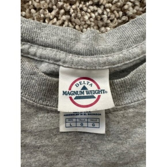 Delta Magum Weight Men Gray Long Sleeve Gray MLB Boston Red Sox Shirt Size Large - Picture 9 of 13